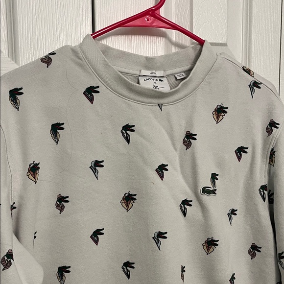 Lacoste Men's White Patterned Sweater - Picture 3 of 10